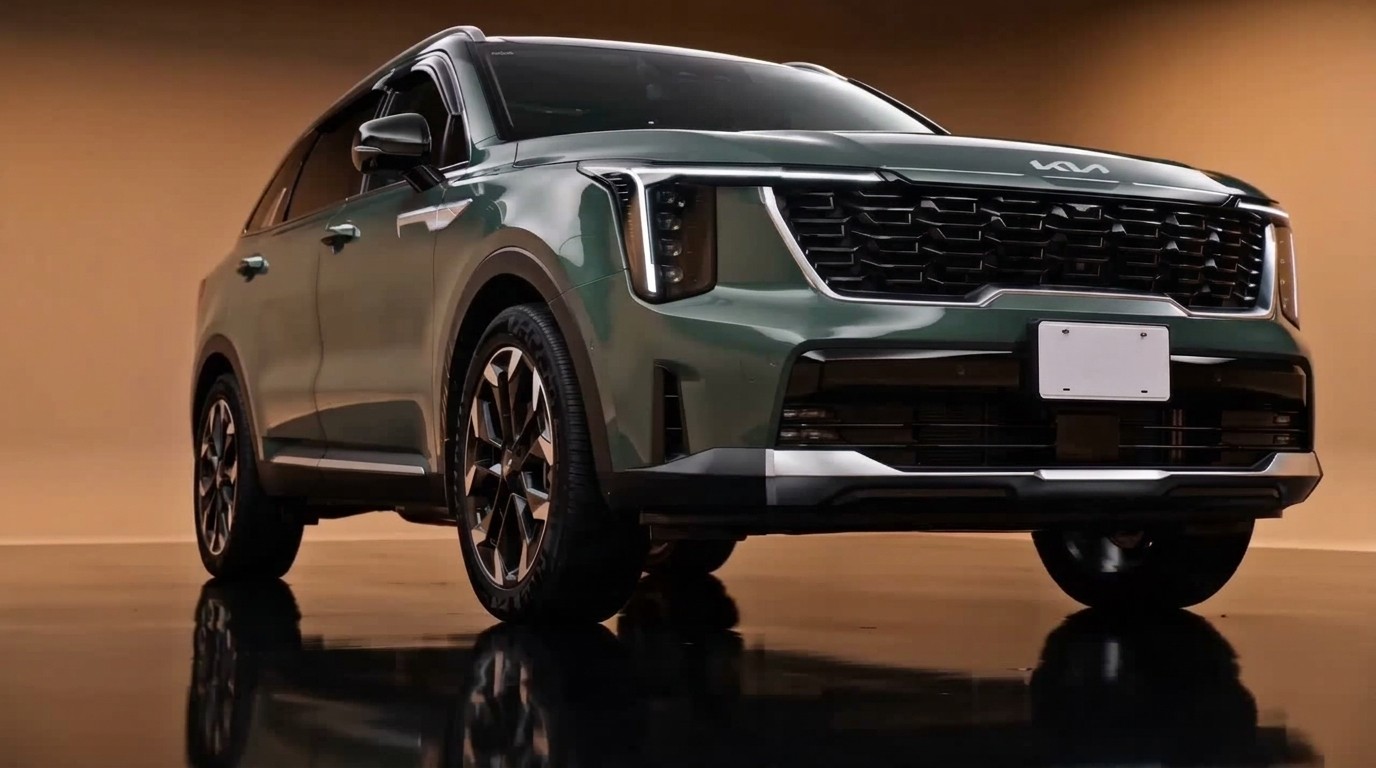 The Kia Sorento Premium Edition, studio frame
